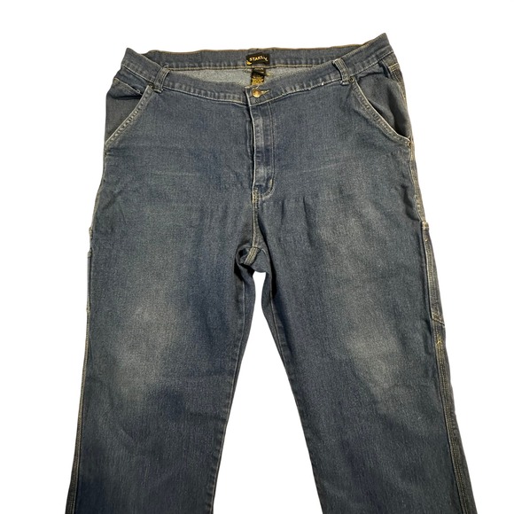 Stanley Other - STANLEY Men's Blue Denim Carpenter Work Jeans Size 38x30 Loose Baggy Straight